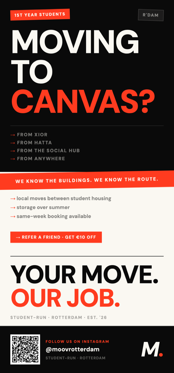 MOOV Rotterdam flyer — Moving to Canvas? Your move. Our job.